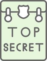 Top Secret Fillay Icon Design vector