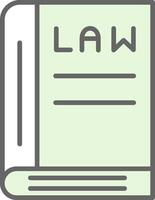 Law Book Fillay Icon Design vector