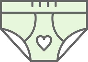 Underwear Fillay Icon Design vector