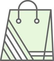 Shopping Bag Fillay Icon Design vector