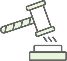 Gavel Fillay Icon Design vector