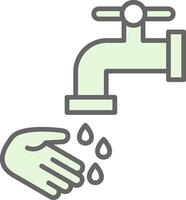 Washing Hands Fillay Icon Design vector