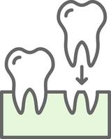 implantes relleno icono diseño vector