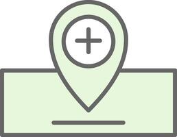 Location Fillay Icon Design vector