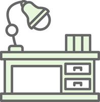 Office Desk Fillay Icon Design vector