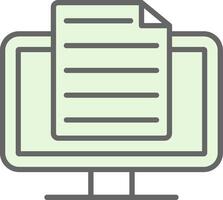 monitor Fillay Icon Design vector