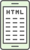 Mobile Coding Fillay Icon Design vector