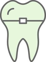 Braces Fillay Icon Design vector