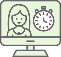 Timer Fillay Icon Design vector