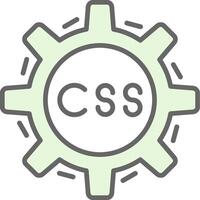 Css Coding Fillay Icon Design vector