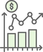 Profit Report Fillay Icon Design vector