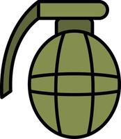 Grenade Line Filled Icon vector