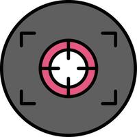 Focus Line Filled Icon vector