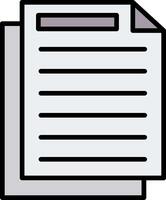 Document Line Filled Icon vector