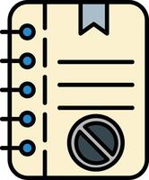 Notes Line Filled Icon vector