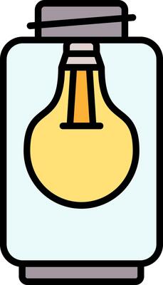 Lamp Line Filled Icon