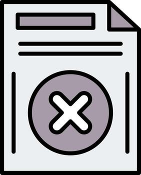 Eliminar botón línea lleno icono vector