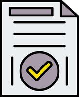 Document Line Filled Icon vector