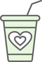 Milkshake Fillay Icon Design vector