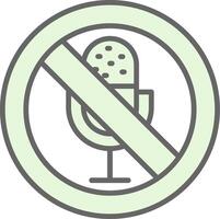 No Microphone Fillay Icon Design vector