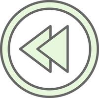 Backward Fillay Icon Design vector