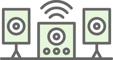Audio System Fillay Icon Design vector