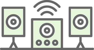 Audio System Fillay Icon Design vector