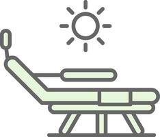 Sunbed Fillay Icon Design vector