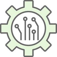 Mining Technology Fillay Icon Design vector