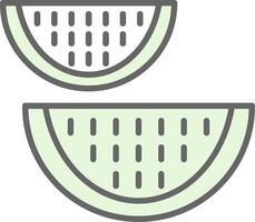 Watermelon Fillay Icon Design vector