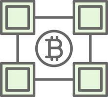 blockchain blockchain relleno icono diseño vector