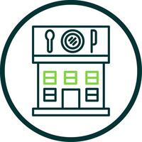 Restaurant Line Circle Icon Design vector