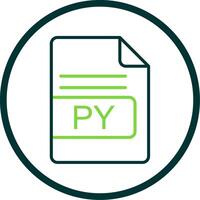 PY File Format Line Circle Icon Design vector