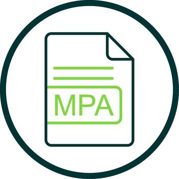 MPA File Format Line Circle Icon Design vector