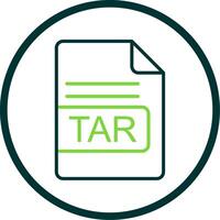 TAR File Format Line Circle Icon Design vector