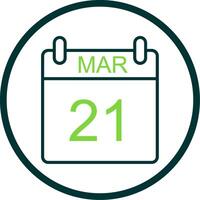 March Line Circle Icon Design vector