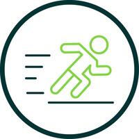 Jogging Line Circle Icon Design vector