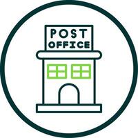 Post Office Line Circle Icon Design vector