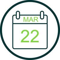 March Line Circle Icon Design vector
