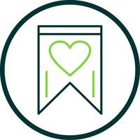 Favourite Line Circle Icon Design vector