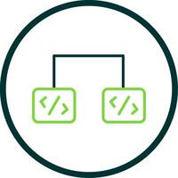 software desarrollo línea circulo icono diseño vector