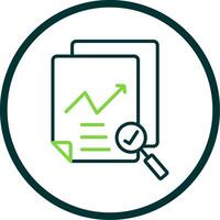 Data Quality Line Circle Icon Design vector
