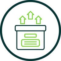 Storage Box Line Circle Icon Design vector