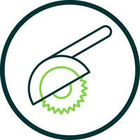 Mitre Saw Line Circle Icon Design vector