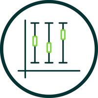 Box Plot Line Circle Icon Design vector