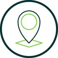 Location Line Circle Icon Design vector