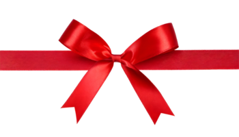 Realistic red ribbon png