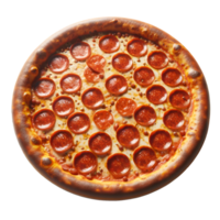 Realistic pepperoni pizza png