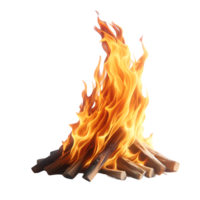 Realistic fire burning flame png
