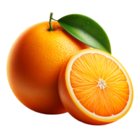 Realistic orange fruit png